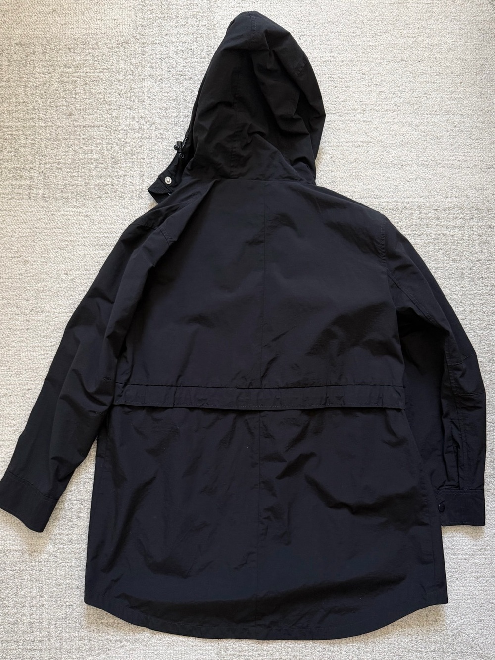 J. Crew Black Hooded Raincoat - Picture 7 of 7
